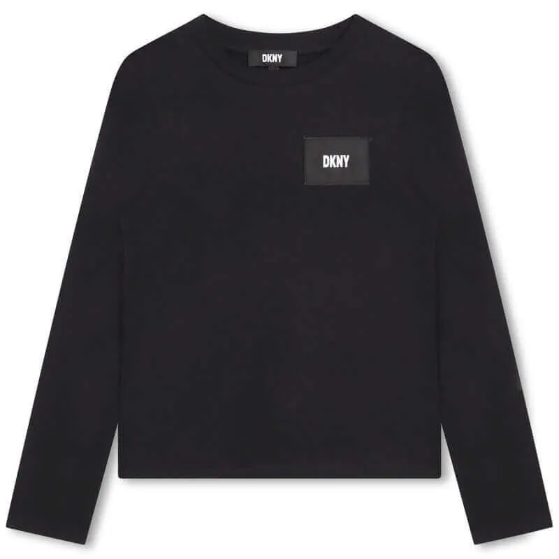 T-shirt à manches longues noir pour filles