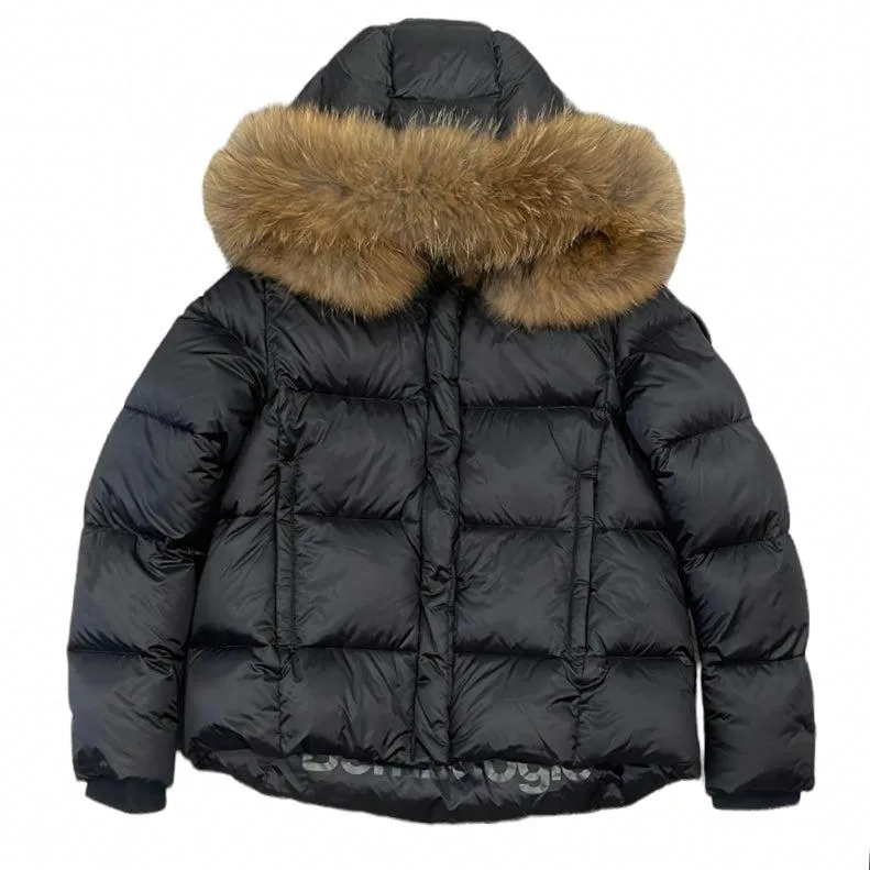 Veste matelassée noire pour fille