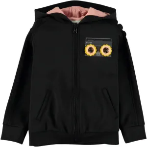 Pull à capuche en néoprène noir pour filles