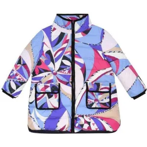 Veste matelassée bleue et rose pour filles