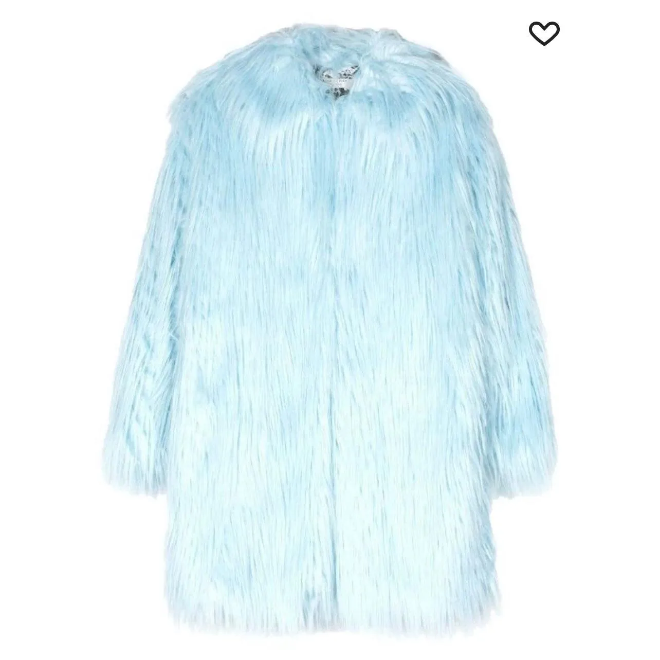 Veste en fausse fourrure bleue pour filles