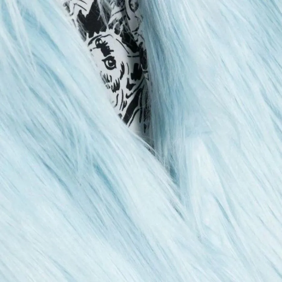 Veste en fausse fourrure bleue pour filles