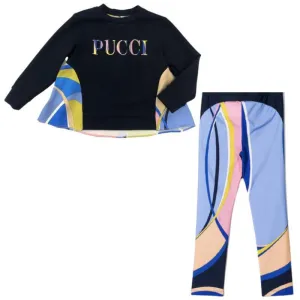 Ensemble de sweat-shirt bleu pour filles
