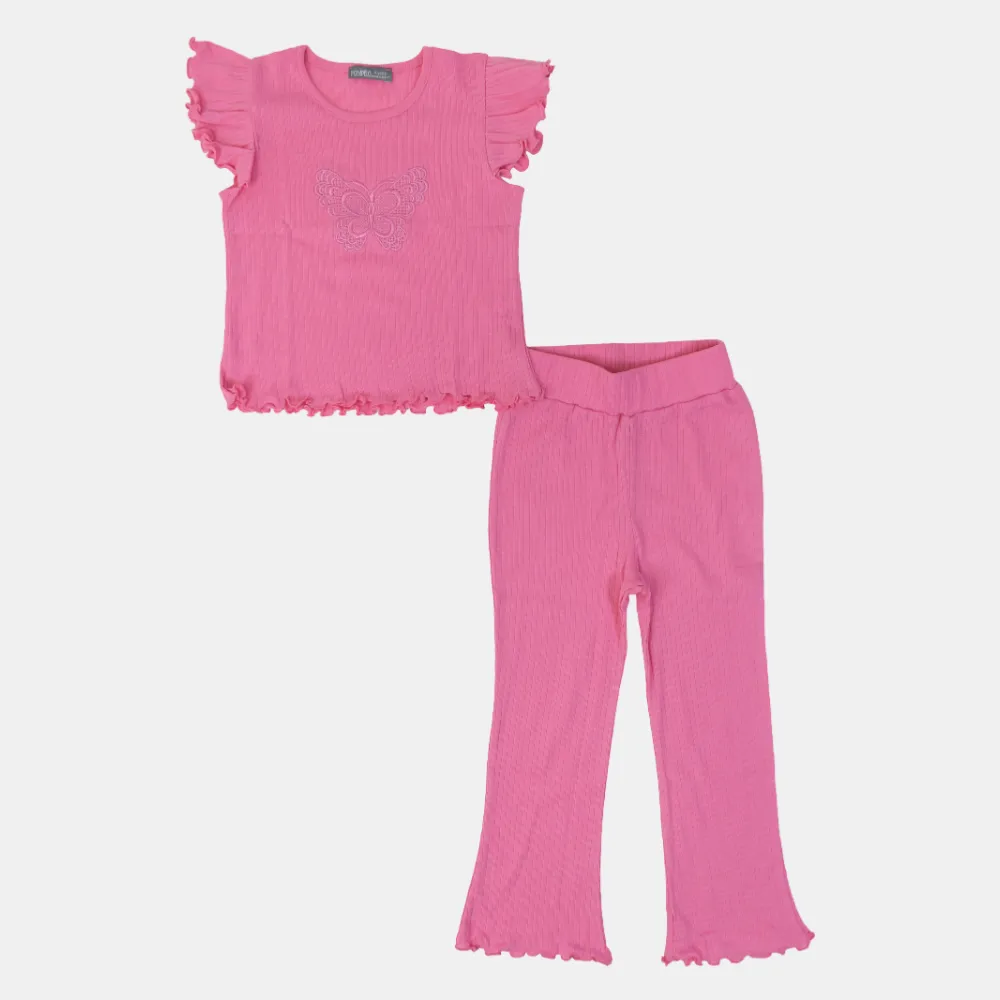 Ensemble 2 pièces en coton pour filles - Motif papillon