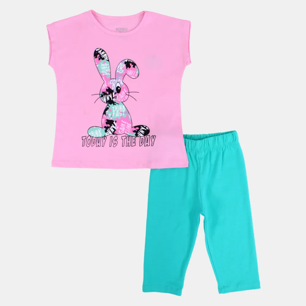 Pyjama en Coton pour Filles - Imprimé Mignon de Lapin