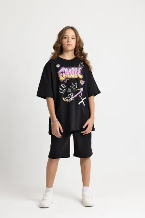 Ensemble en Coton pour Filles - Noir
