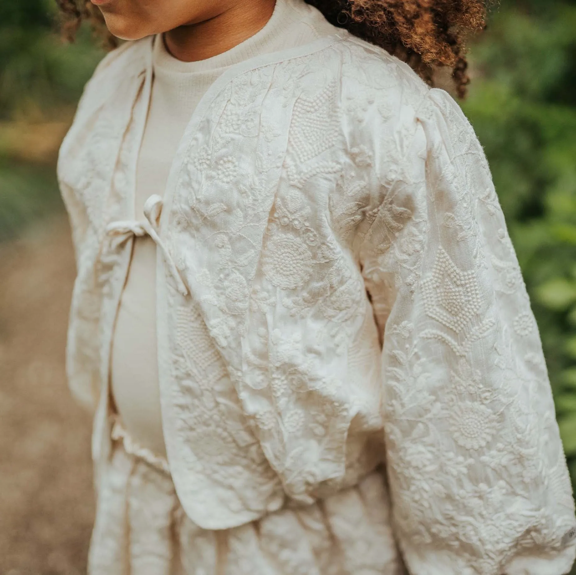 Veste en crème pour filles
