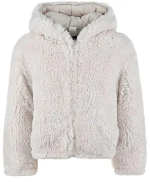 Veste en éco-fourrure douce Crème pour filles