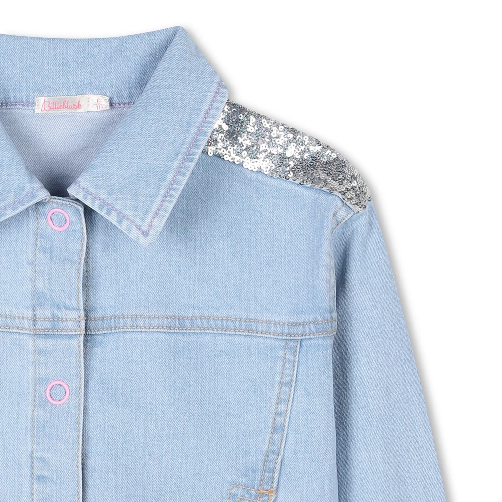 Veste en jean à paillettes pour filles