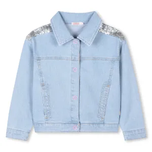 Veste en jean à paillettes pour filles