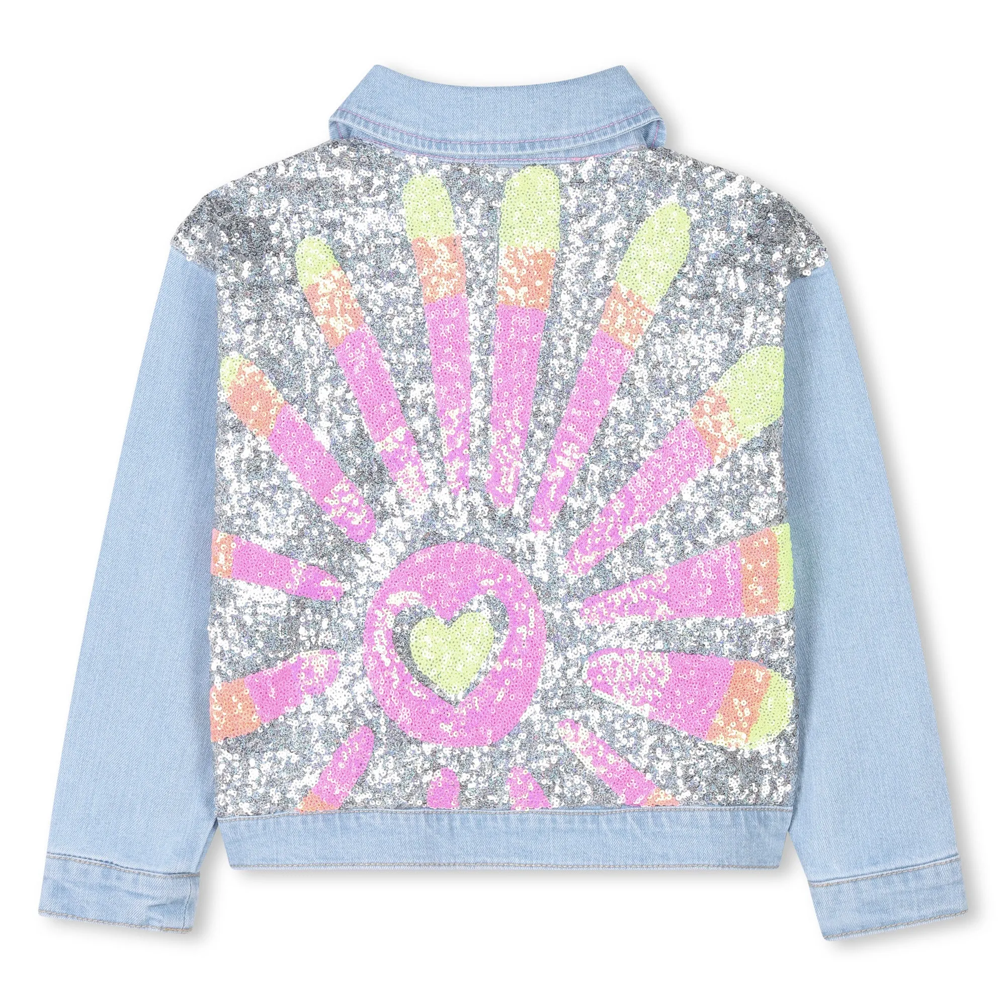 Veste en jean à paillettes pour filles