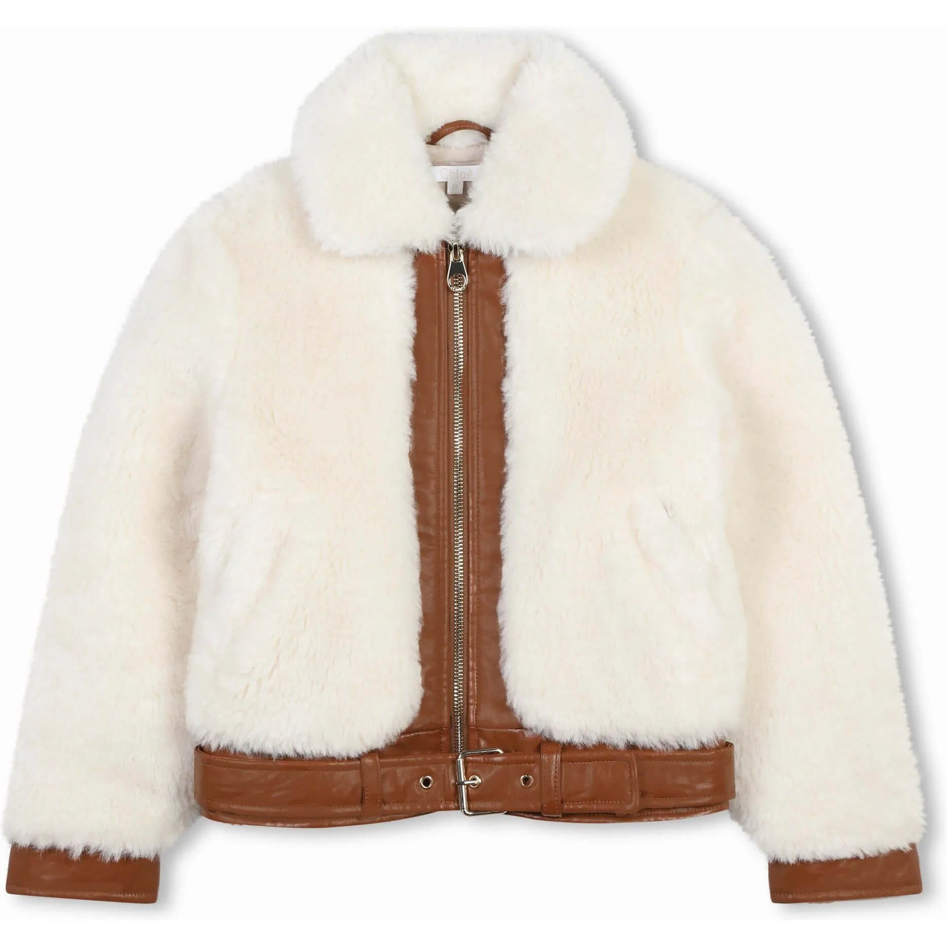 Veste bomber en fausse fourrure pour filles