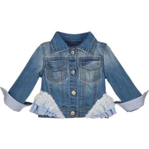 Veste en Jean à Volants pour Fille