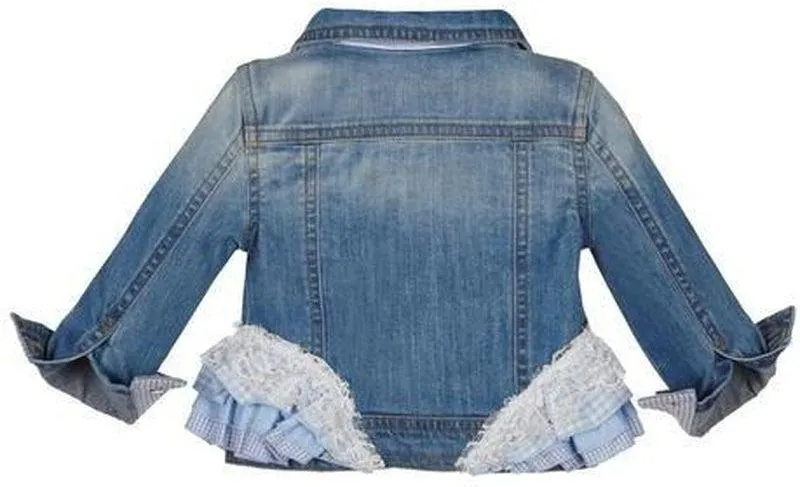 Veste en Jean à Volants pour Fille