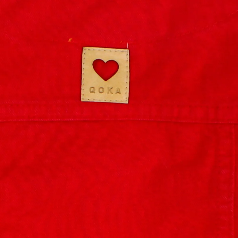 Veste en gabardine rouge à manches longues et volants pour filles