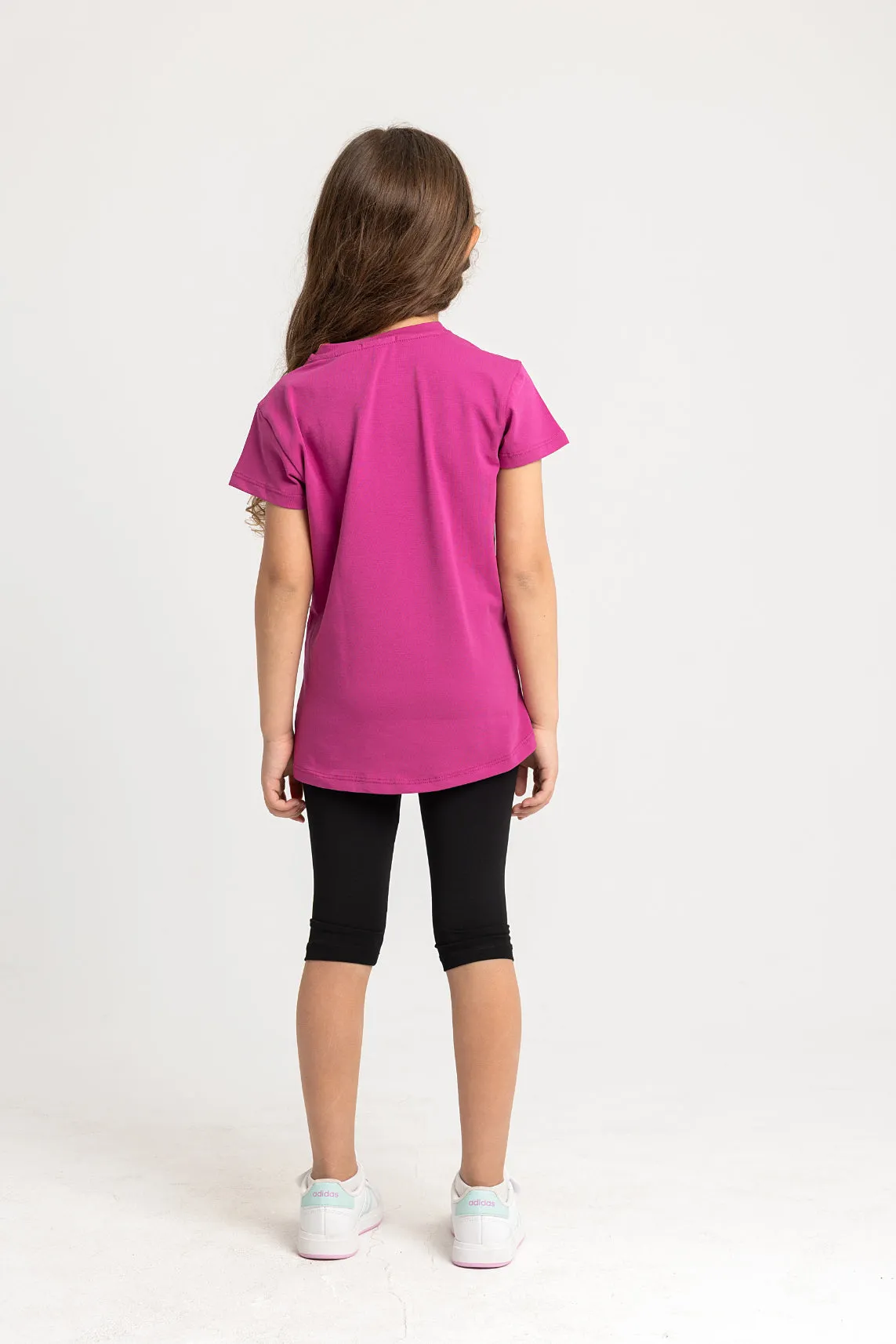 Pyjama sans manches pour filles – Fuchsia à motif licorne