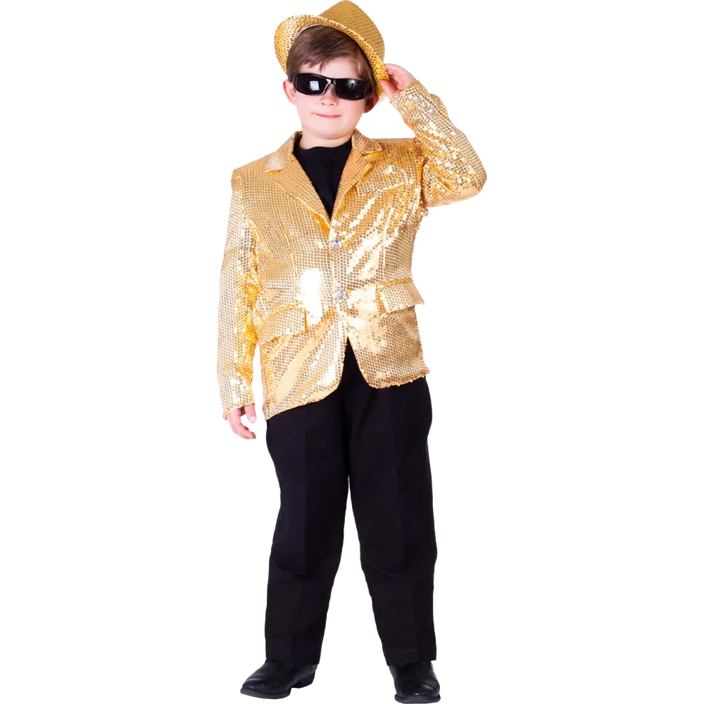Veste à paillettes dorées - Enfants Babykids_Dress-Up-America