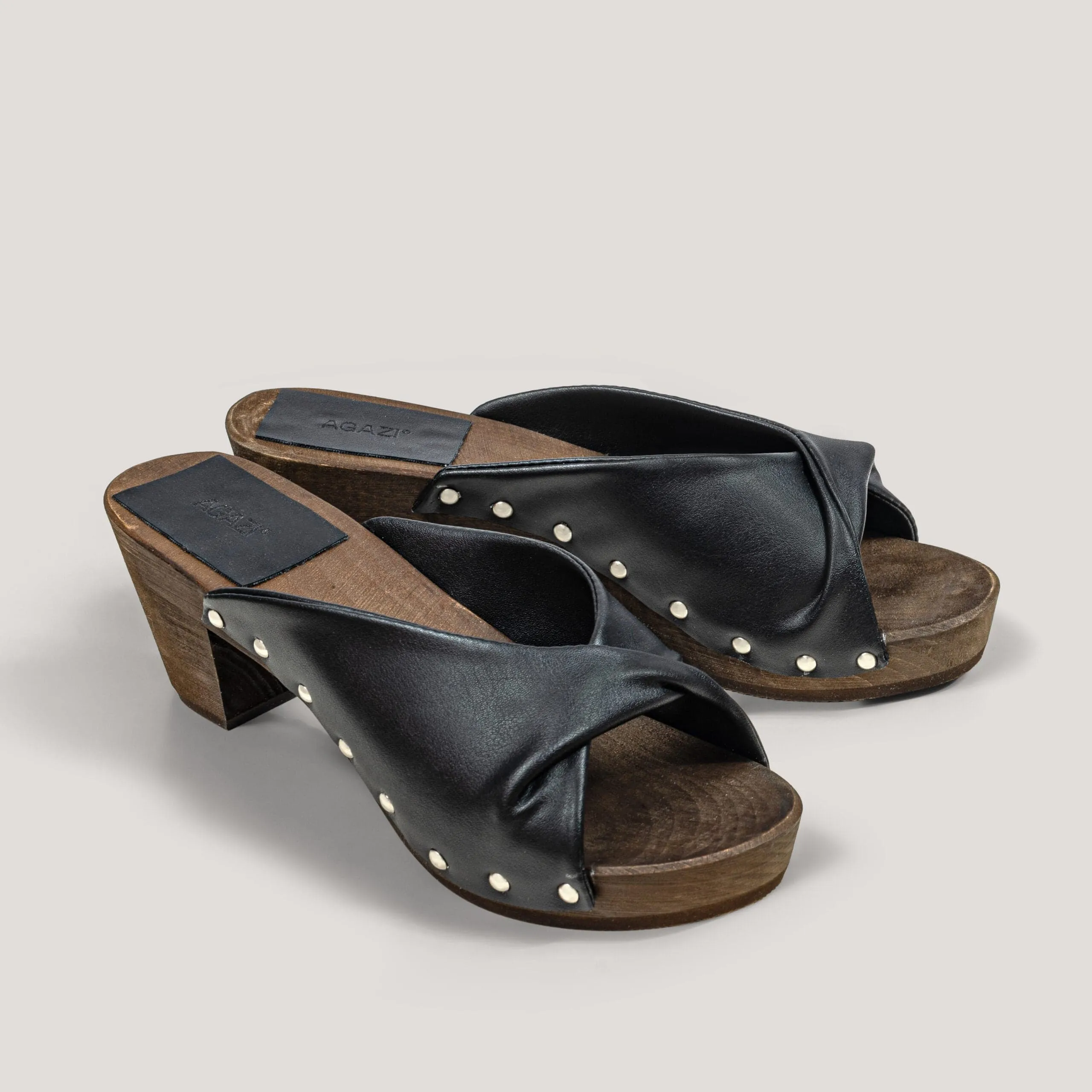 Clogs Végans en Cuir de Raisin | Noir