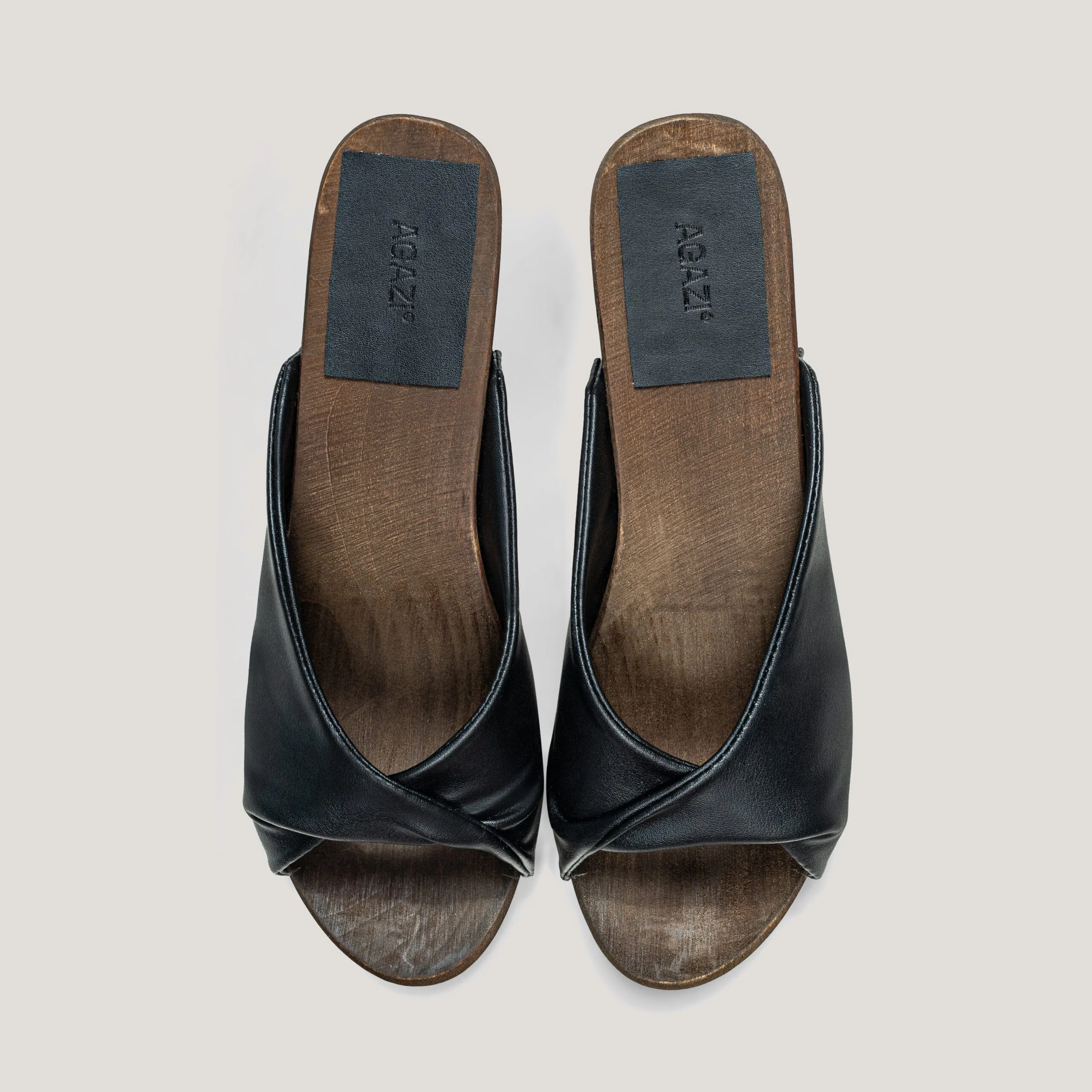 Clogs Végans en Cuir de Raisin | Noir