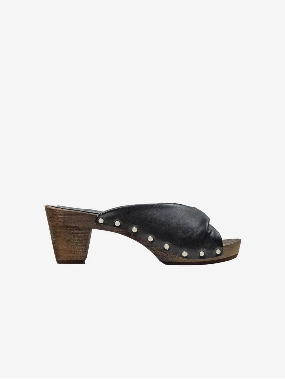 Clogs Végans en Cuir de Raisin | Noir
