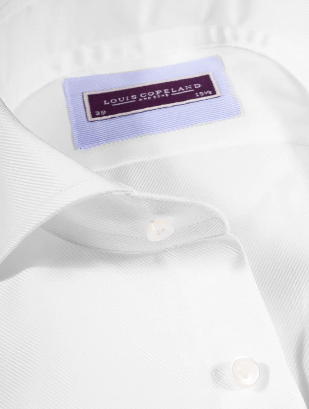Chemise Gullit Twill Journey à poignets doubles, coupe super slim, blanc