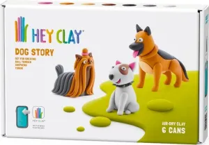 Salut Histoire de Chien en Argile Yorkie, Bull Terrier et Berger