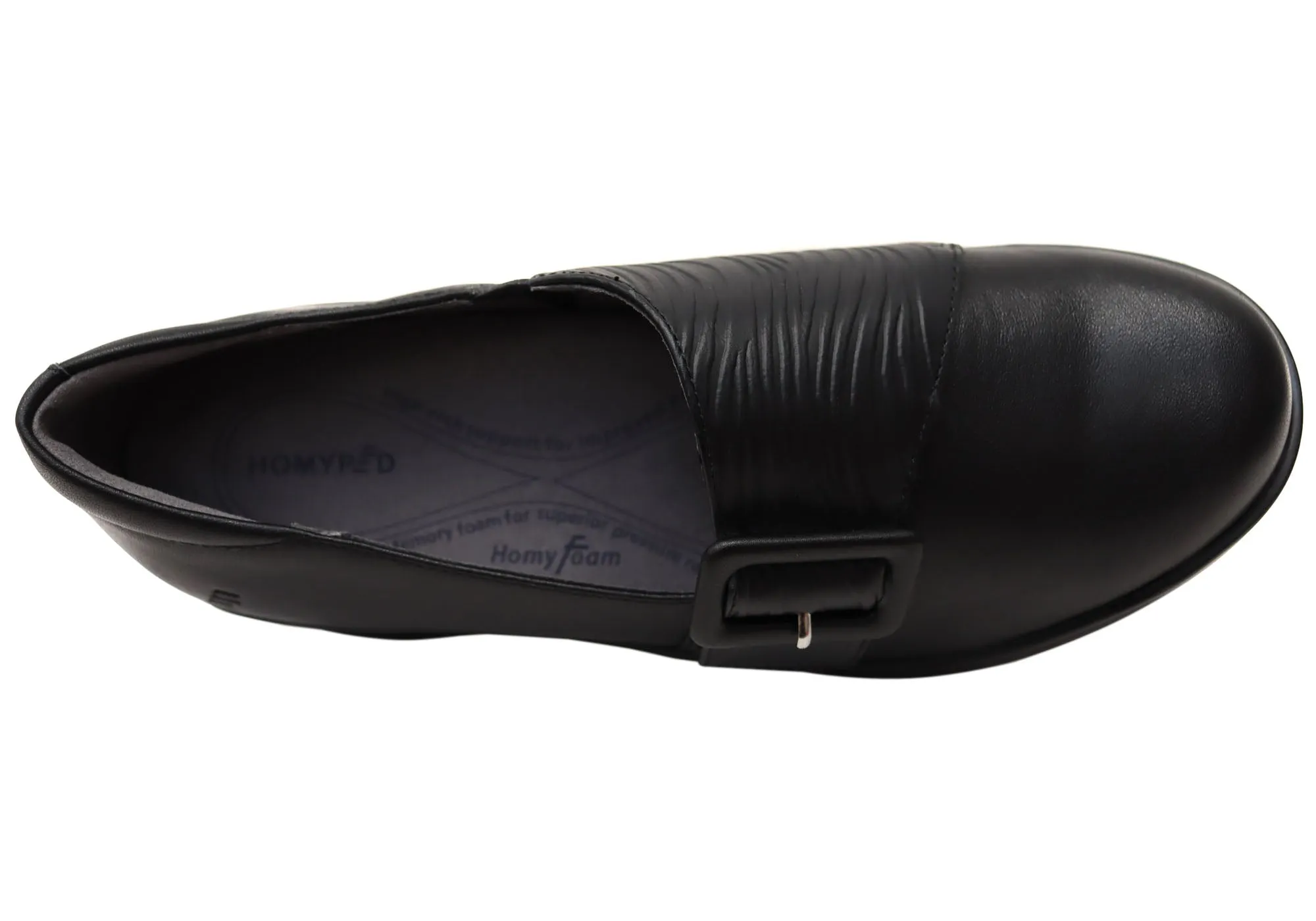 Homyped Scope Buckle Chaussures en Cuir Confortables pour Femmes Homyped
