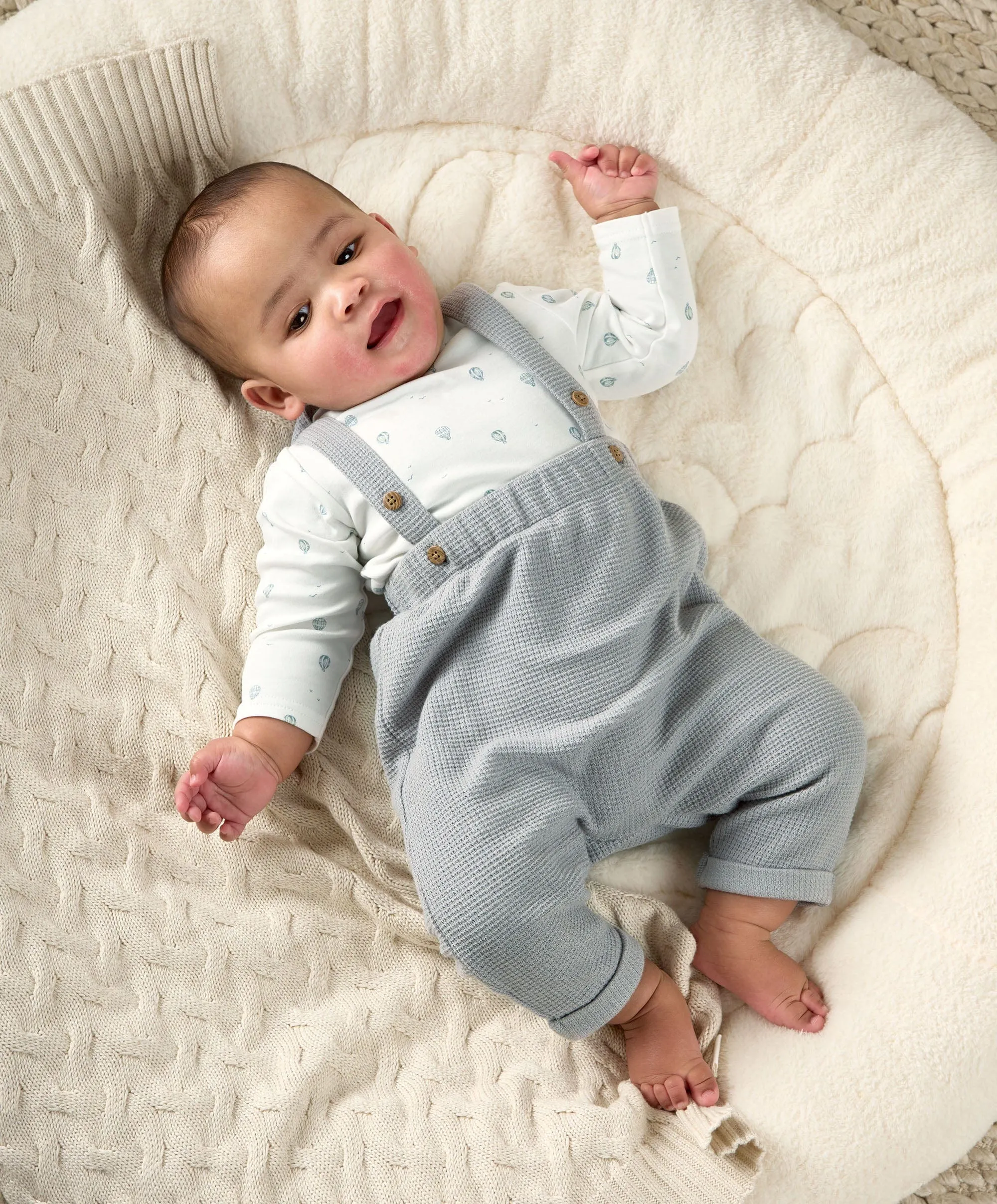 Ensemble Body & Salopette Imprimé Montgolfière Bébé Enfant Mamas & Papas
