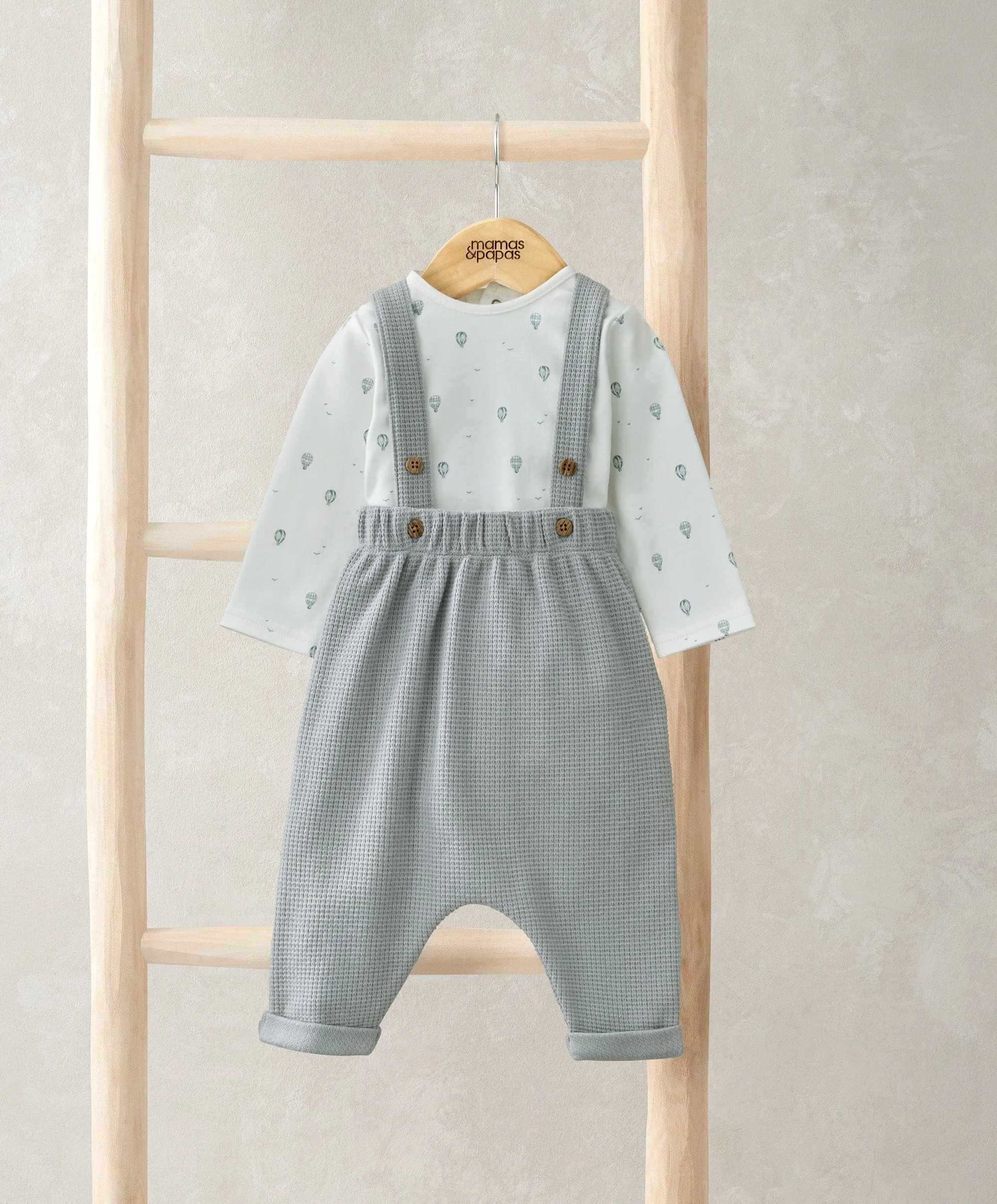 Ensemble Body et Salopette à Imprimé Montgolfière