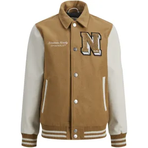 Jack & Jones Junior Veste Bomber en Laine Mélangée Forest River Carter Varsity Jack Jones Junior