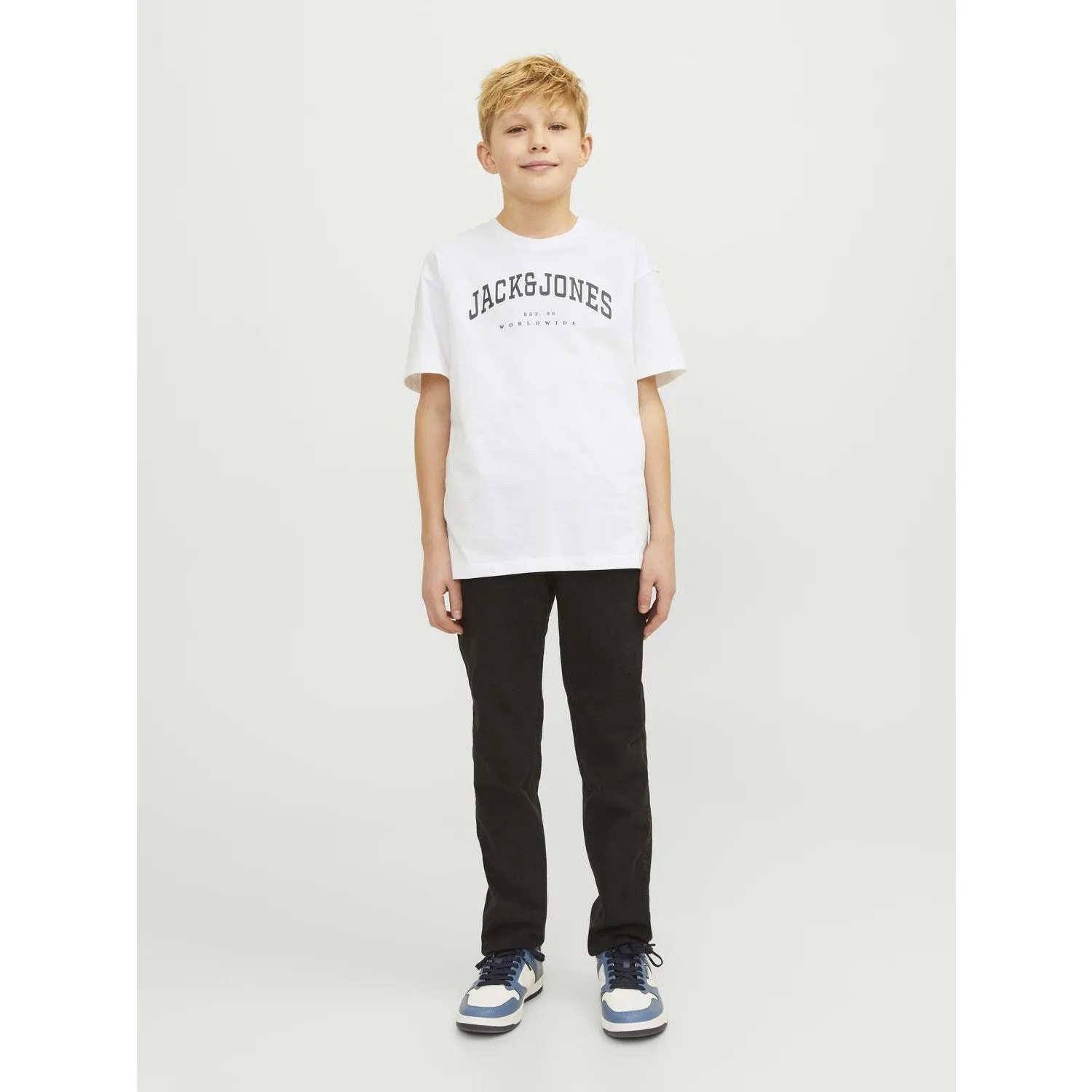 Jack & Jones Junior T-shirt Caleb Varsity Blanc Col Rond Noos Jack Jones Junior