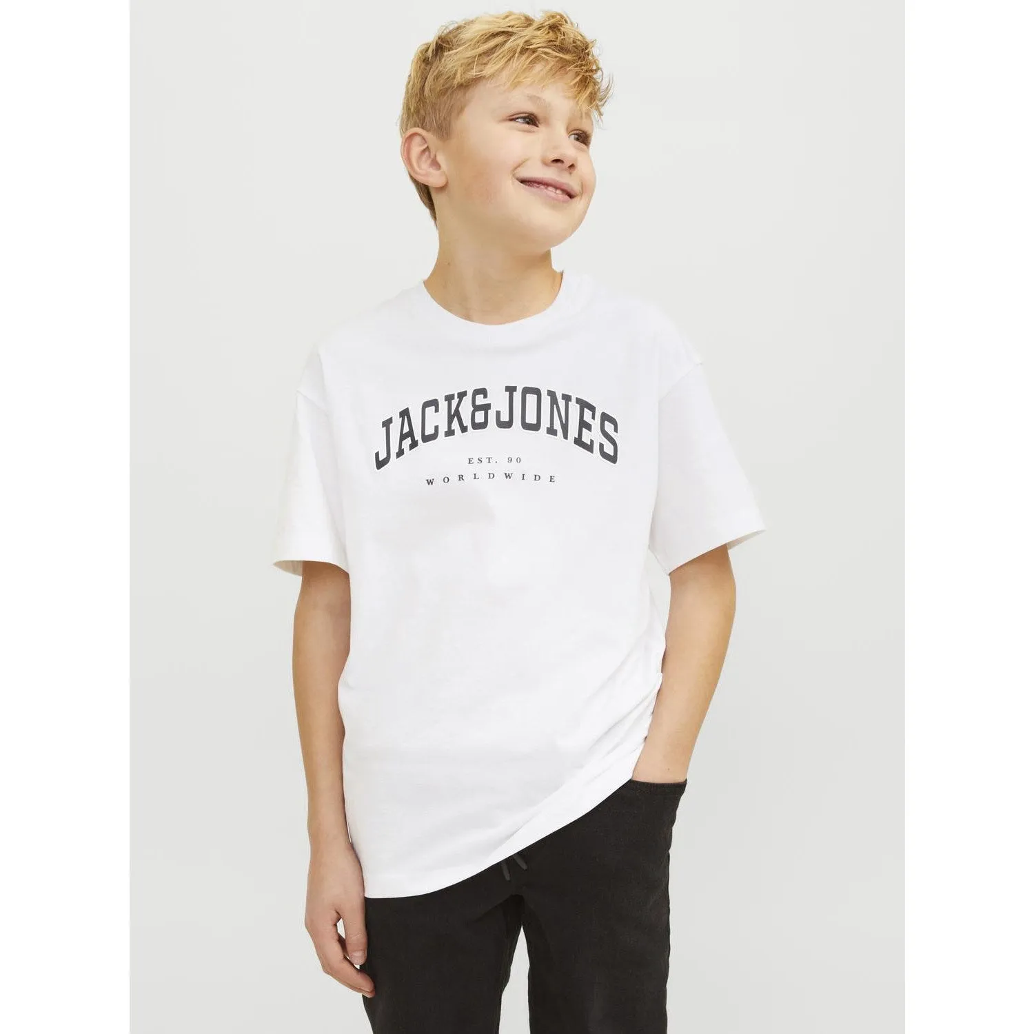 Jack & Jones Junior T-shirt Caleb Varsity Blanc Col Rond Noos Jack Jones Junior