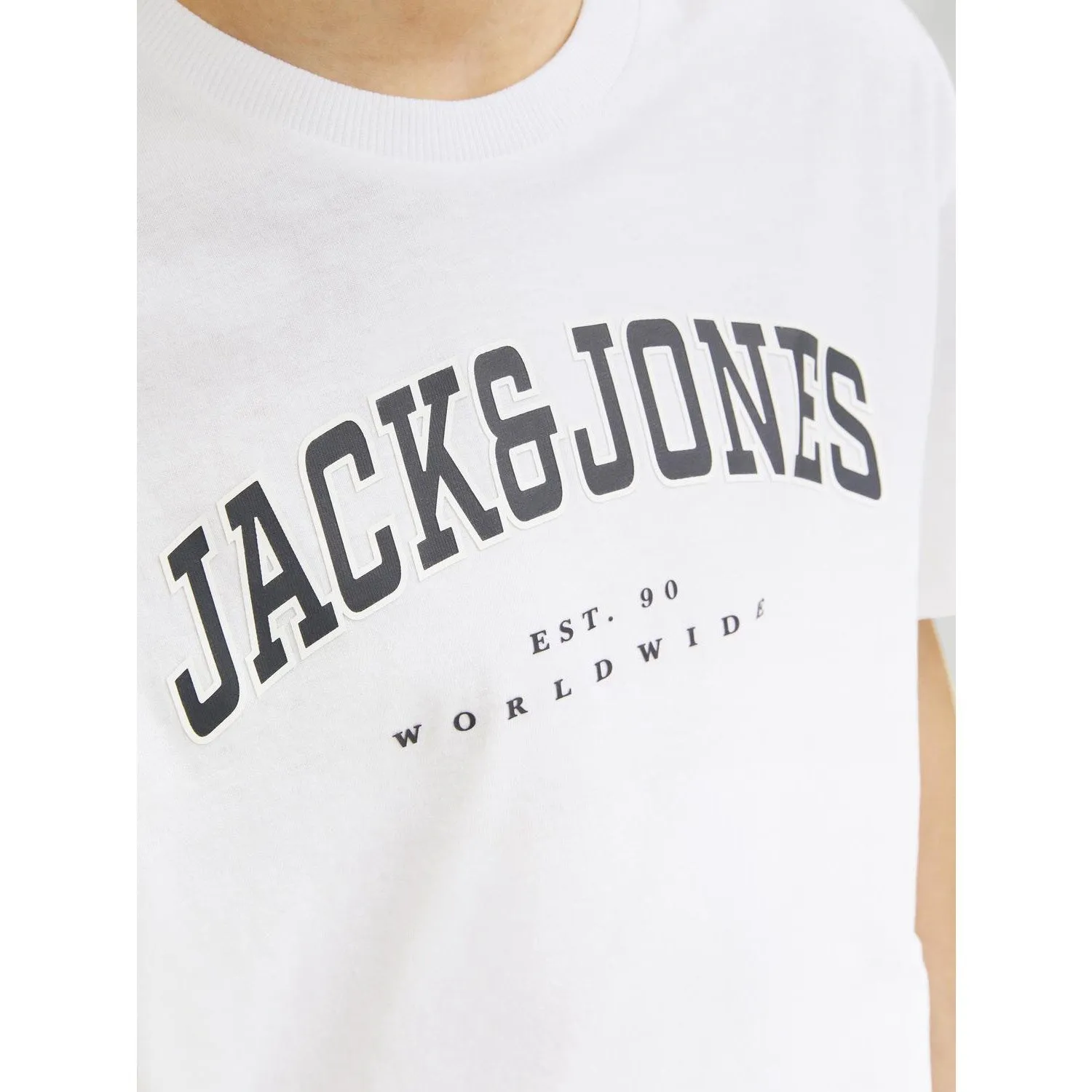 Jack & Jones Junior T-shirt Caleb Varsity Blanc Col Rond Noos Jack Jones Junior