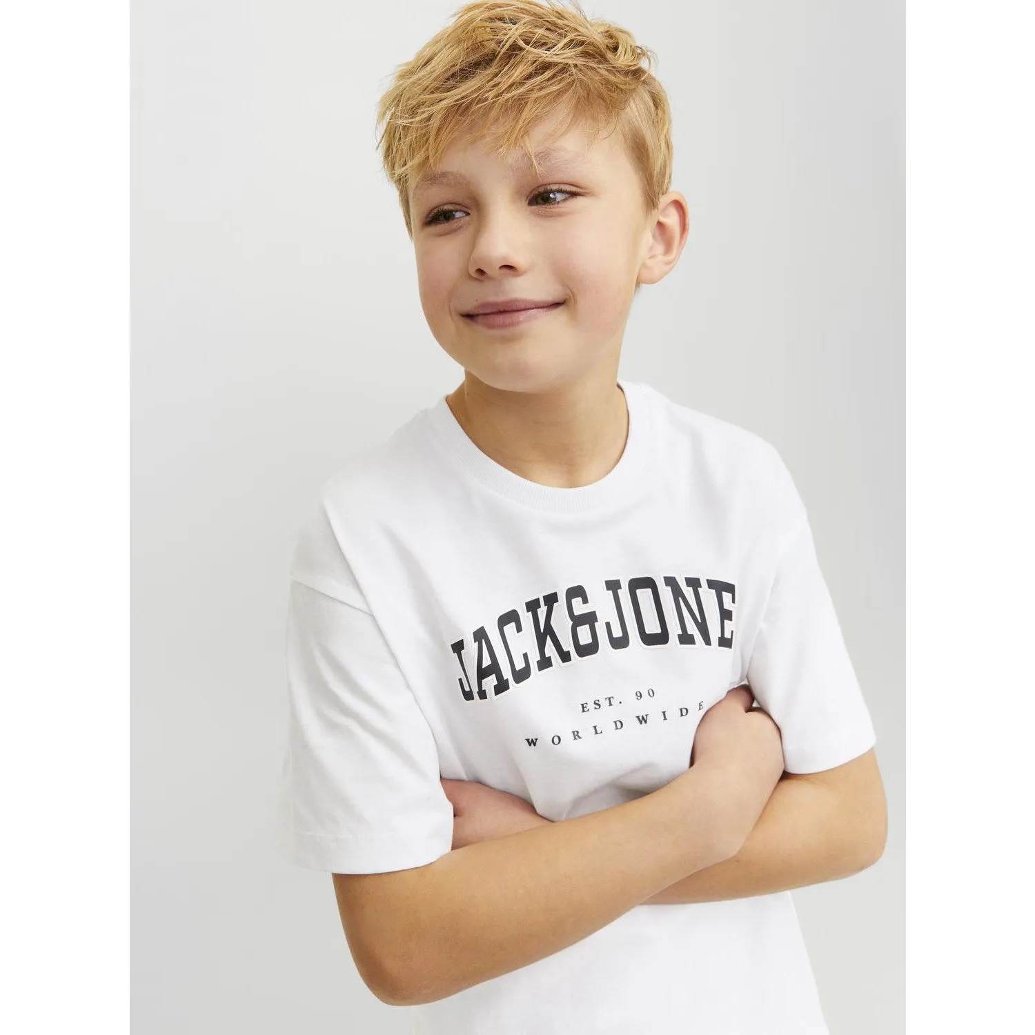 Jack & Jones Junior T-shirt Caleb Varsity Blanc Col Rond Noos Jack Jones Junior