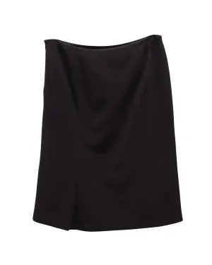Jupe mi-longue en laine marron Jil Sander
