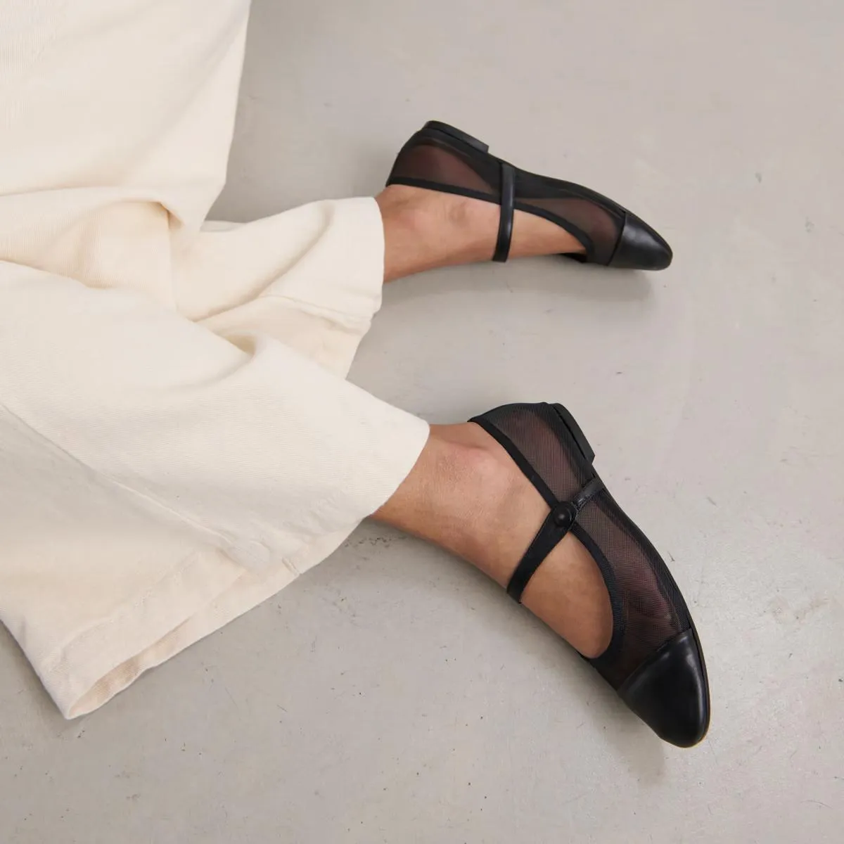Chaussures pour Femme Jonak 264 - Dala Cuir/Résille Noir-Noir