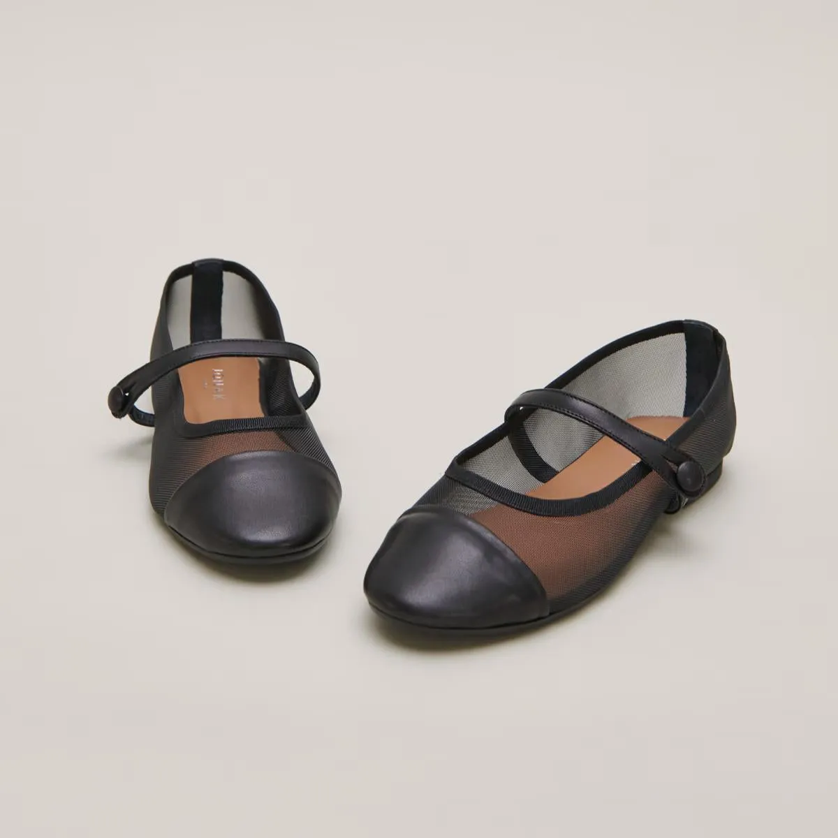 Chaussures pour Femme Jonak 264 - Dala Cuir/Résille Noir-Noir