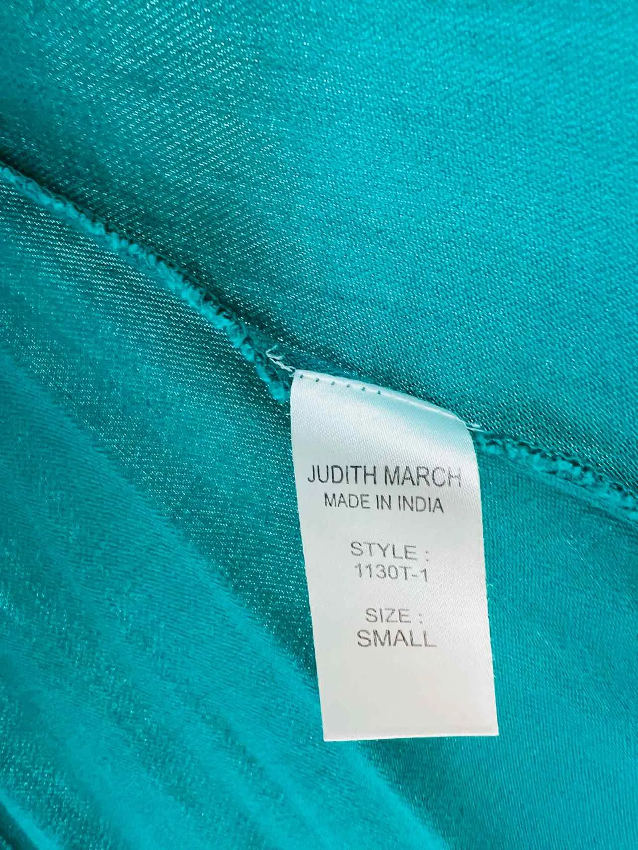 Judith March Taille S Bleu canard/Multicolore Tops Brodés à Franges - Sans manches