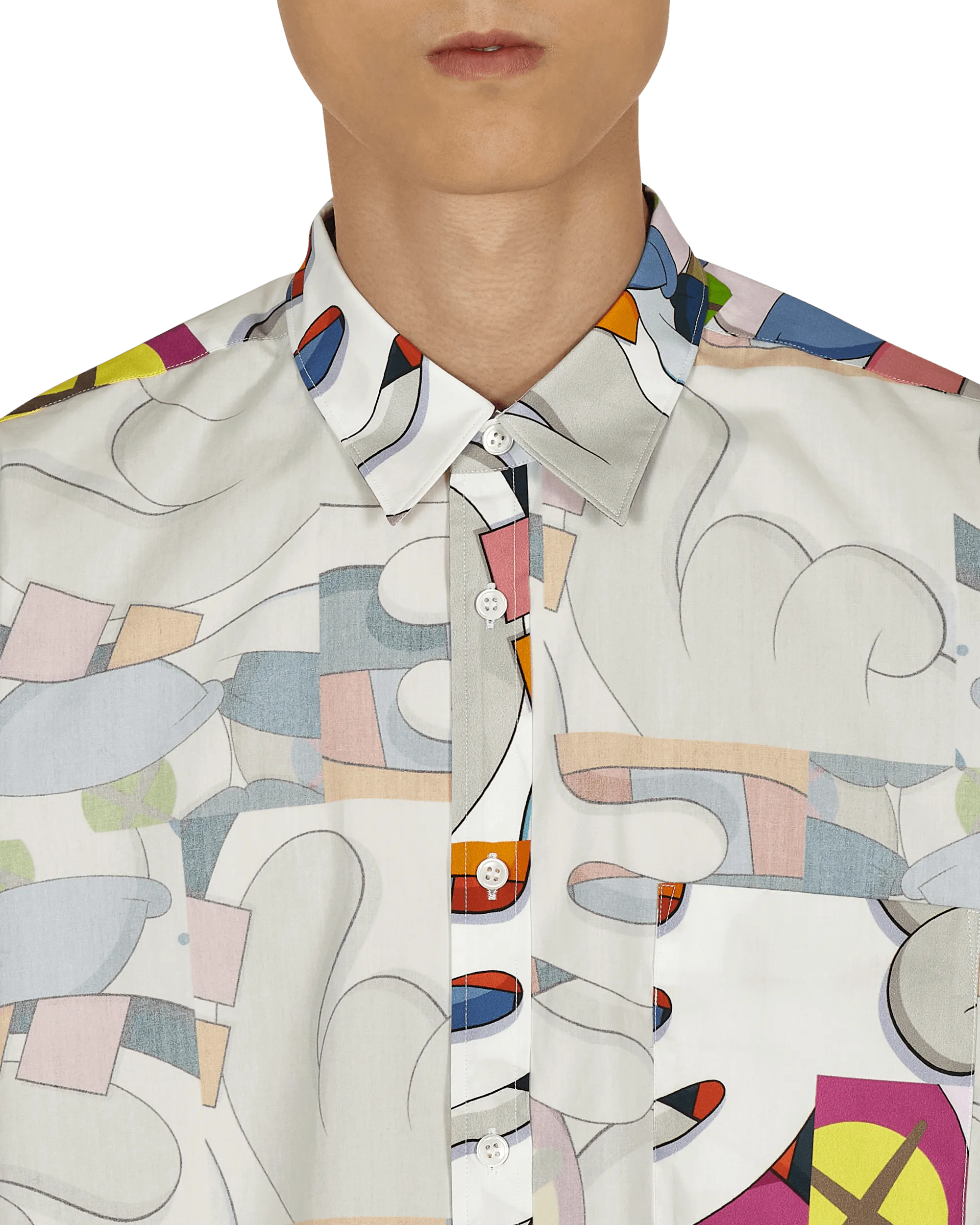 T-shirt classique KAWS avec superposition multicolore