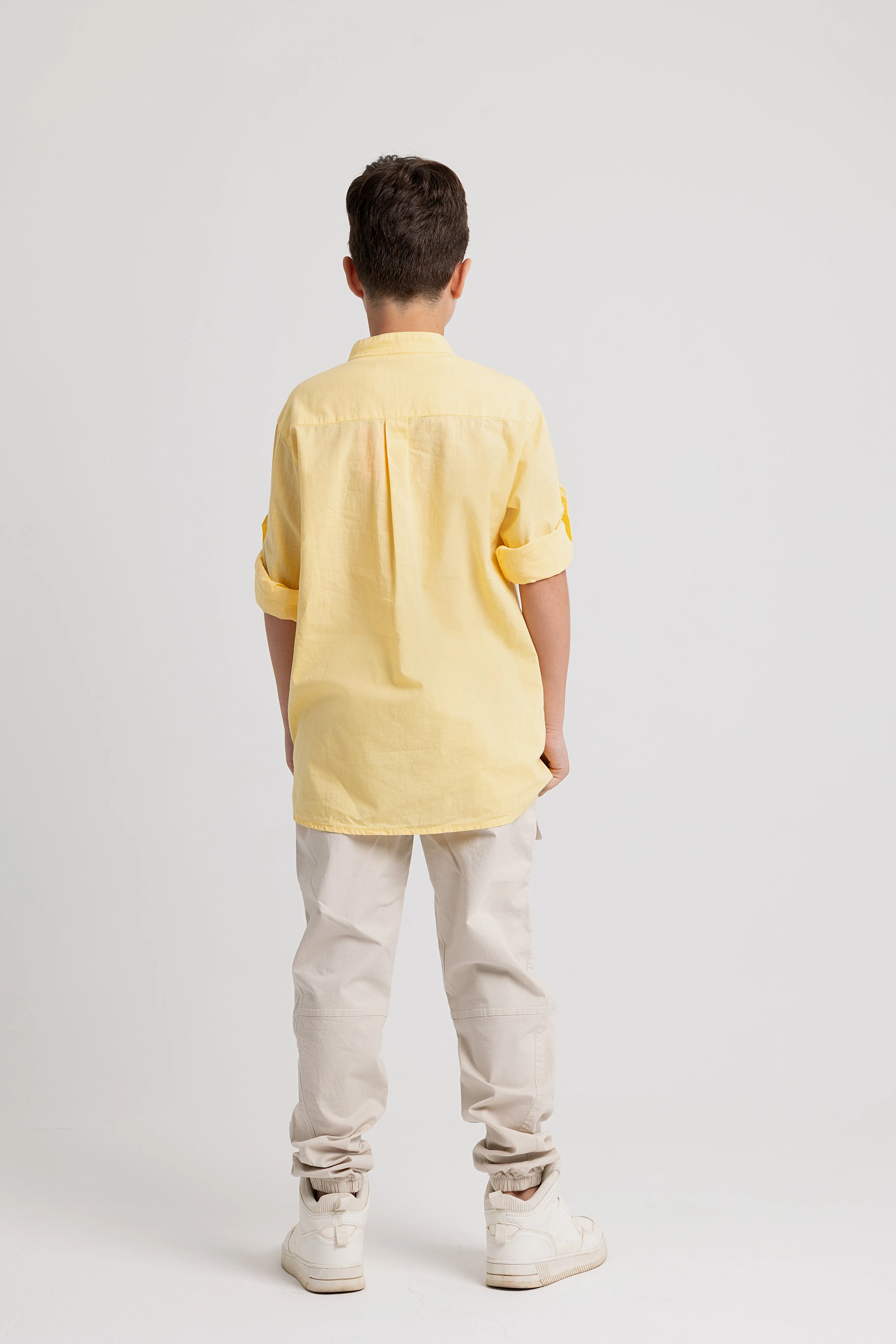 Chemise en coton à manches longues pour garçons
