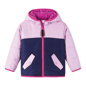 Veste en sherpa bicolore pour filles | Rose & violet Babykids_Andy-Evan