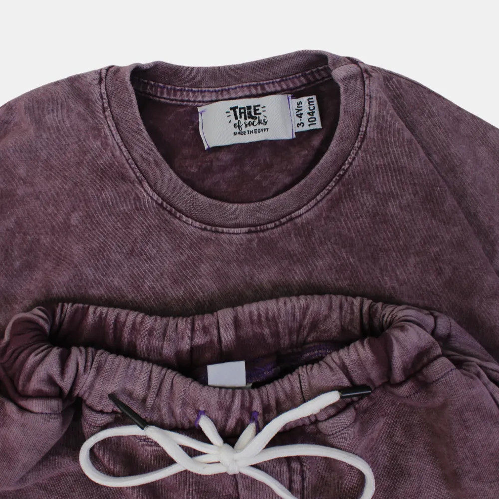 Pyjama en coton pour filles - Violet