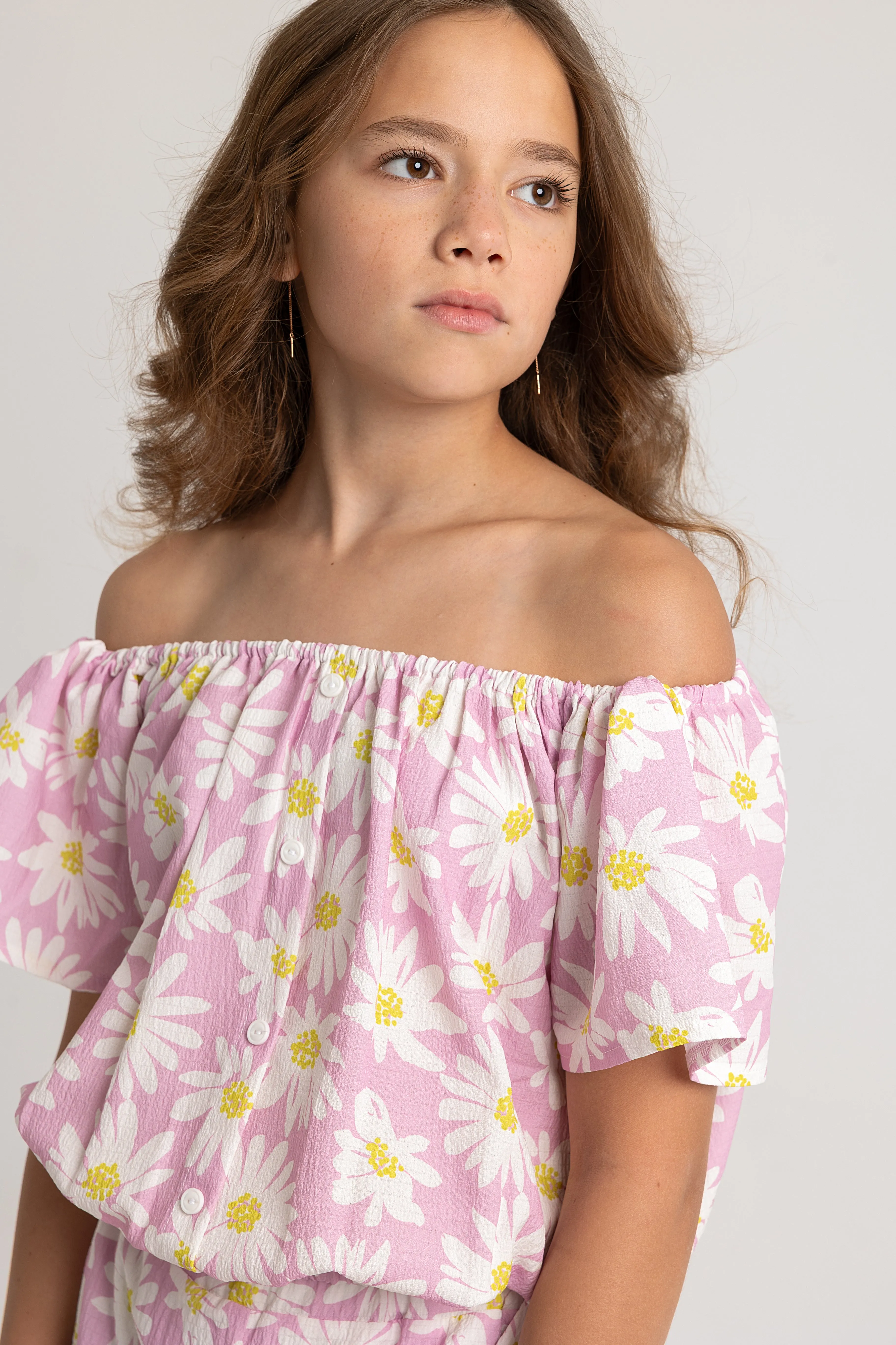 Ensemble pour Fille en Polyester – 2 Pièces à Manches Courtes