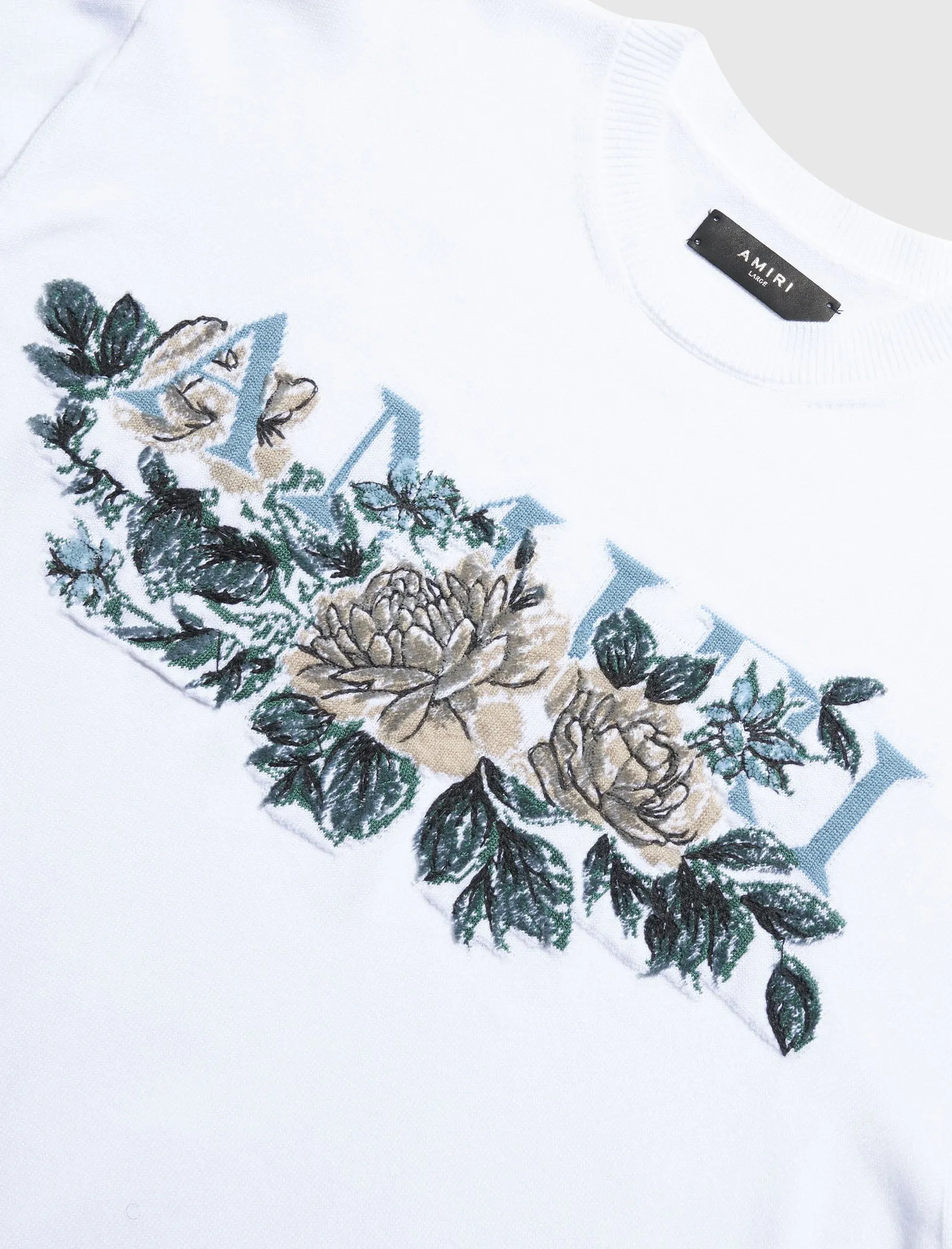 T-SHIRT IMPRIMÉ FLORAL TRICOTÉ