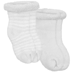 Chaussettes pour nouveau-né Kushies Terry (lot de 2) - Blanc