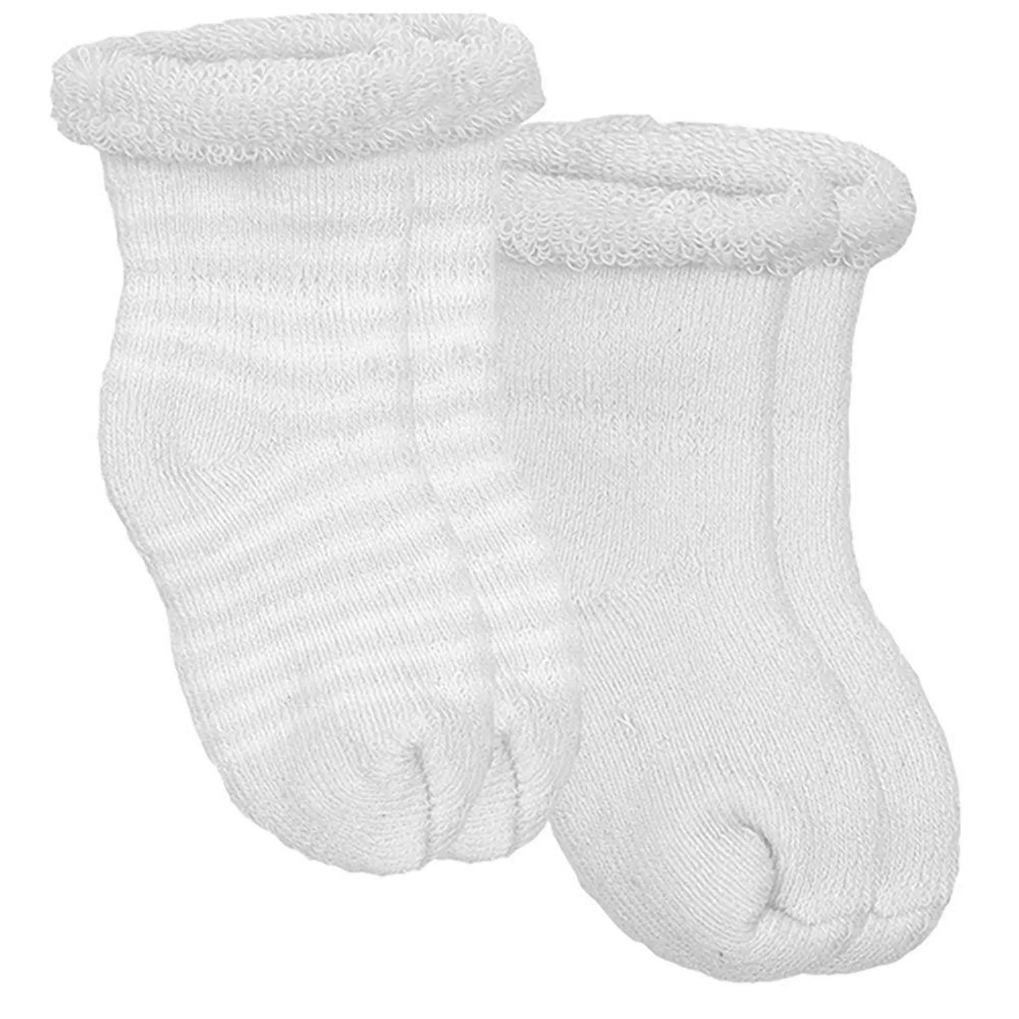 Chaussettes pour nouveau-né Kushies Terry (lot de 2) - Blanc