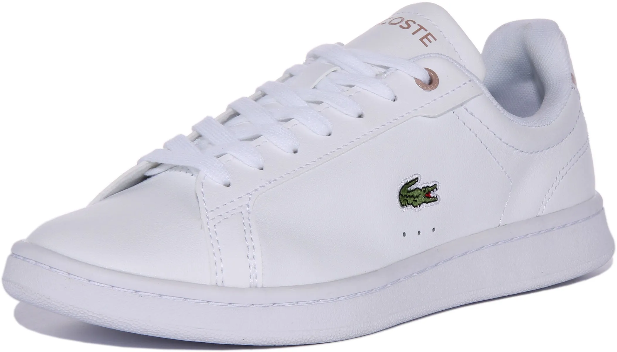Lacoste Carnaby Pro En Blanc Rose Pour Femme Chaussures Lacoste