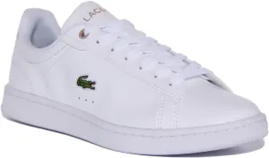 Lacoste Carnaby Pro En Blanc Rose Pour Femme Chaussures Lacoste