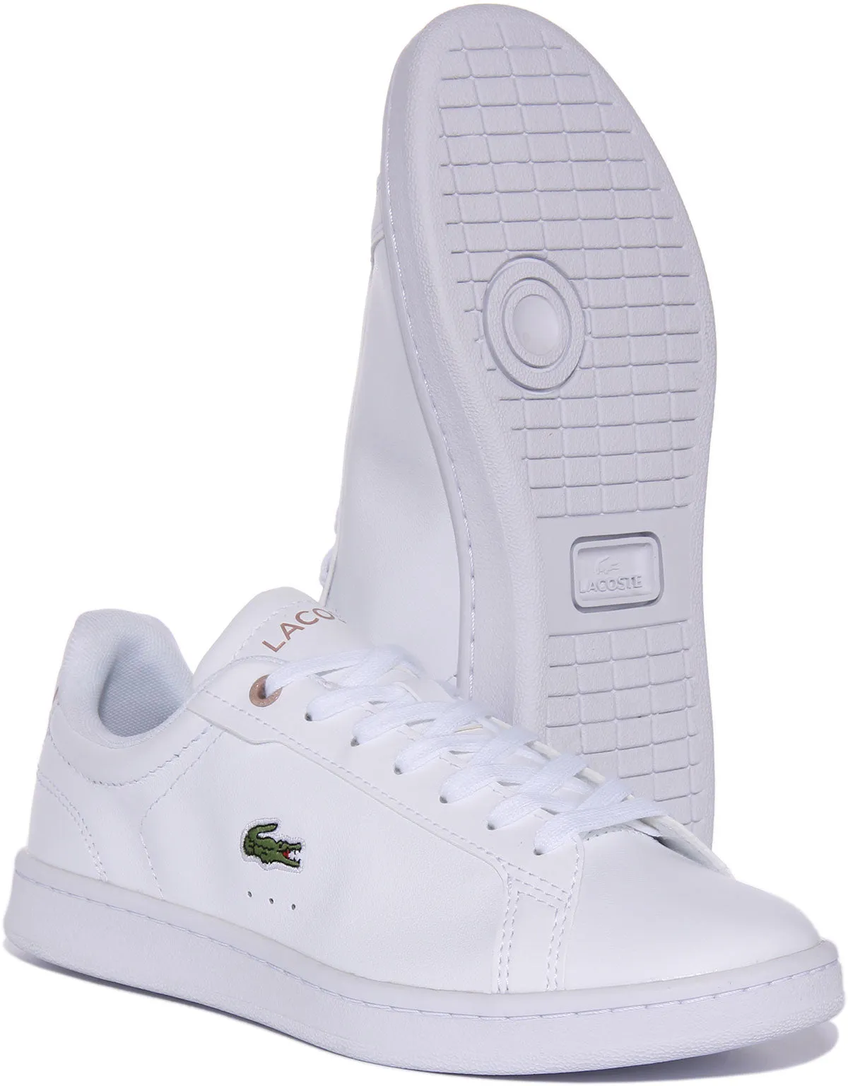 Lacoste Carnaby Pro En Blanc Rose Pour Femme Chaussures Lacoste