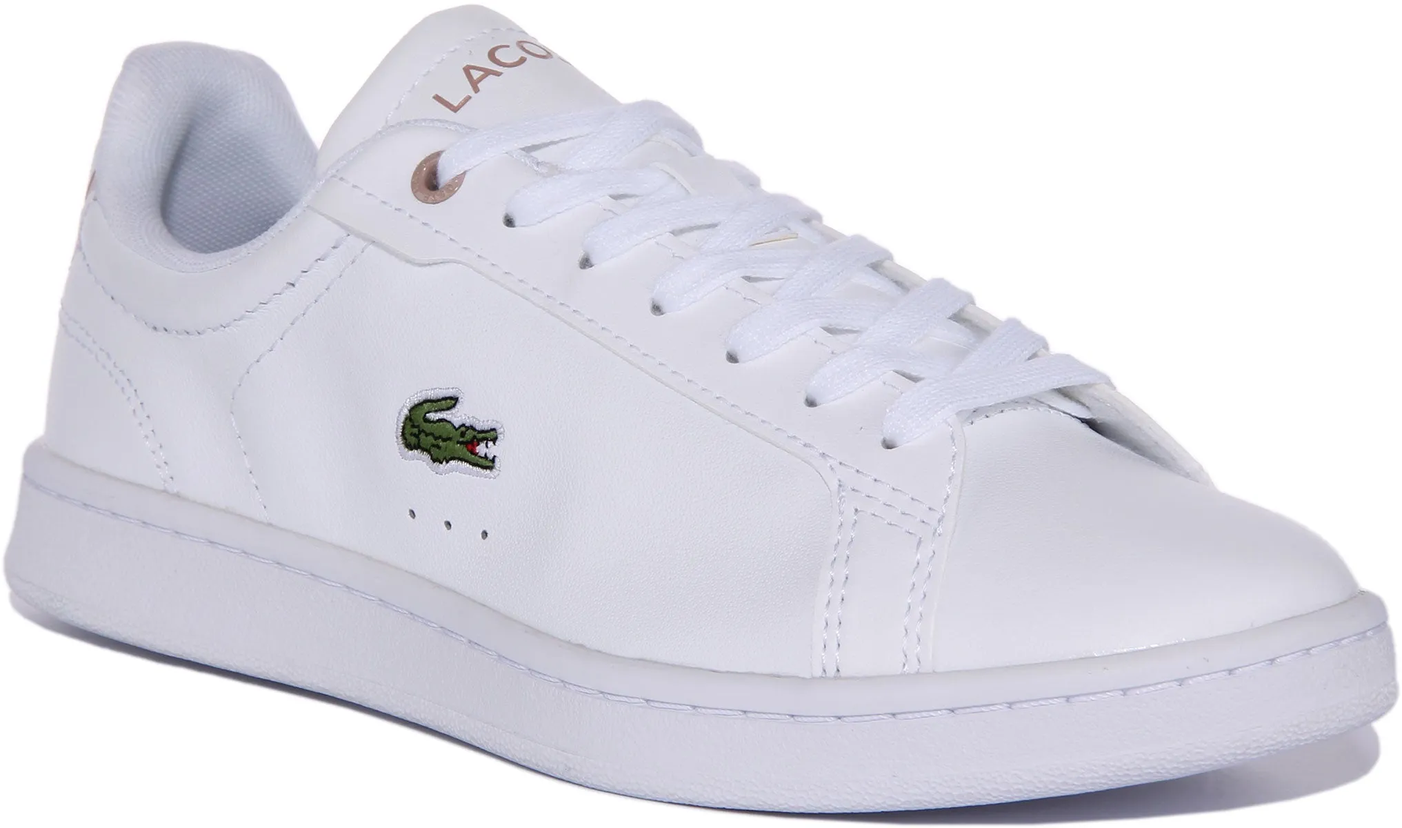 Lacoste Carnaby Pro En Blanc Rose Pour Femme Chaussures Lacoste